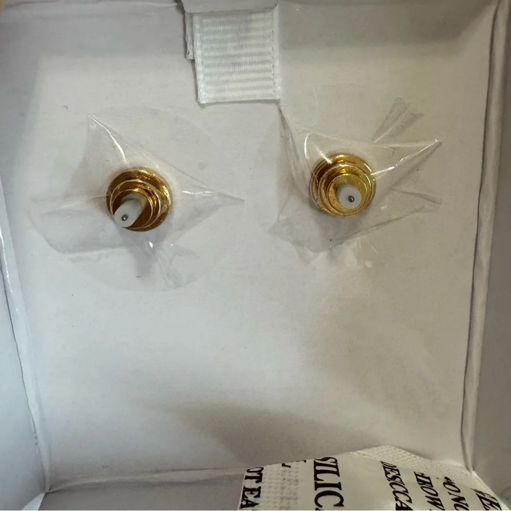 House of Harlow 1960 Faux Baroque Pearl Gold Tone Statement Stud Earrings NIB